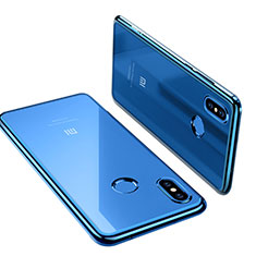 Ultra-thin Transparent TPU Soft Case T06 for Xiaomi Mi 8 Blue