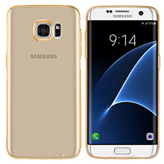 Ultra-thin Transparent TPU Soft Case T07 for Samsung Galaxy S7 Edge G935F Gold