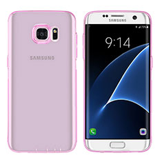 Ultra-thin Transparent TPU Soft Case T07 for Samsung Galaxy S7 Edge G935F Pink