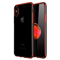 Ultra-thin Transparent TPU Soft Case V02 for Apple iPhone X Red