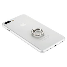 Ultra-thin Transparent TPU Soft Case with Finger Ring Stand for Apple iPhone 7 Plus White
