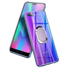 Ultra-thin Transparent TPU Soft Case with Finger Ring Stand for Huawei Honor 10 Clear
