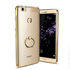 Ultra-thin Transparent TPU Soft Case with Finger Ring Stand for Huawei Honor Note 8 Gold