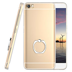 Ultra-thin Transparent TPU Soft Case with Finger Ring Stand for Xiaomi Mi 5 Gold