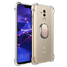 Ultra-thin Transparent TPU Soft Case with Magnetic Finger Ring Stand S01 for Huawei Maimang 7 Gold