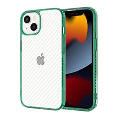 Ultra-thin Transparent TPU Soft Case YJ1 for Apple iPhone 13 Midnight Green