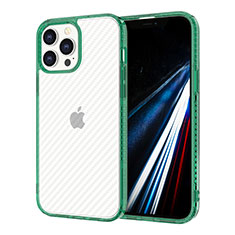 Ultra-thin Transparent TPU Soft Case YJ1 for Apple iPhone 13 Pro Max Midnight Green