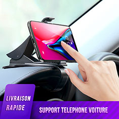 Universal Car Dashboard Mount Clip Cell Phone Holder Cradle T02 for Alcatel 3 2019 Black