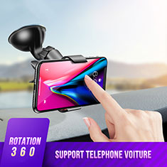 Universal Car Suction Cup Mount Cell Phone Holder Cradle H07 for Oppo Reno6 Pro 5G India Black