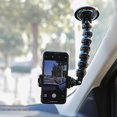 Universal Car Suction Cup Mount Cell Phone Holder Cradle JD2 Black