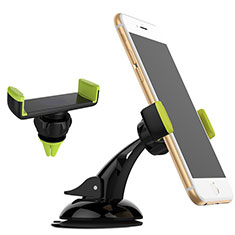 Universal Car Suction Cup Mount Cell Phone Holder Cradle M08 for LG K11 Green