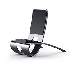 Universal Cell Phone Stand Smartphone Holder for Desk K07 for Oppo Reno7 Lite 5G Black