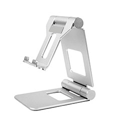 Universal Cell Phone Stand Smartphone Holder for Desk K19 for Oppo Reno6 Z 5G Silver