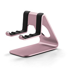 Universal Cell Phone Stand Smartphone Holder for Desk K25 for Oneplus Nord N200 5G Rose Gold