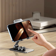 Universal Cell Phone Stand Smartphone Holder for Desk N06 for Motorola Moto G71s 5G Black