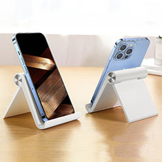 Universal Cell Phone Stand Smartphone Holder for Desk N16 for Motorola Moto G71s 5G White