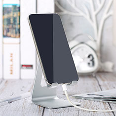 Universal Cell Phone Stand Smartphone Holder for Desk N20 for Oppo Reno6 Z 5G Silver