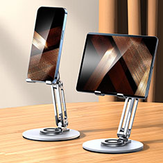 Universal Cell Phone Stand Smartphone Holder for Desk N27 for Motorola Moto G60 Silver