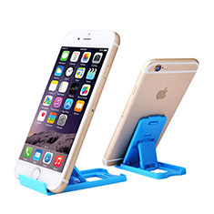 Universal Cell Phone Stand Smartphone Holder for Desk T02 for Oppo A78 5G Sky Blue