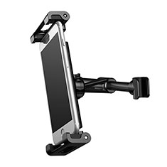 Universal Fit Car Back Seat Headrest Cell Phone Mount Holder Stand B02 for Alcatel 3X Black