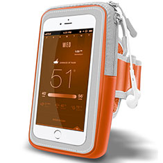 Universal Gym Sport Running Jog Arm Band Strap Case A02 for Nokia Lumia 1520 Orange