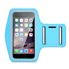 Universal Gym Sport Running Jog Arm Band Strap Case B02 for Oneplus Nord N200 5G Sky Blue