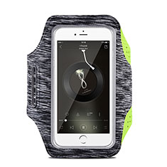 Universal Gym Sport Running Jog Arm Band Strap Case B03 for Motorola Moto G60 Gray