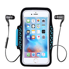 Universal Gym Sport Running Jog Arm Band Strap Case B11 for Apple iPhone 13 Pro Max Sky Blue