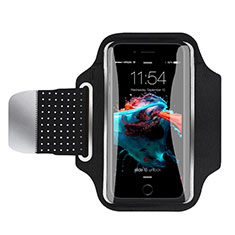 Universal Gym Sport Running Jog Arm Band Strap Case B35 for Apple iPhone 13 Mini Black