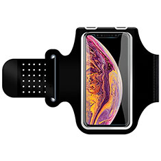 Universal Gym Sport Running Jog Arm Band Strap Case G01 for Apple iPhone 13 Mini Black