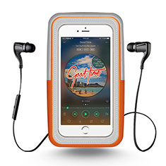 Universal Gym Sport Running Jog Arm Band Strap Case for Apple iPhone 13 Pro Max Orange
