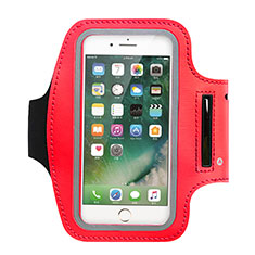 Universal Gym Sport Running Jog Arm Band Strap Cover B02 for Oppo Reno7 SE 5G Red