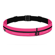 Universal Gym Sport Running Jog Belt Loop Strap Case L04 for Apple iPhone 12 Hot Pink