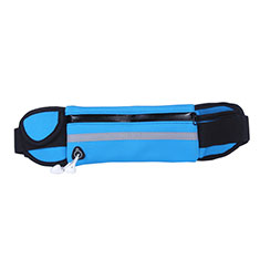 Universal Gym Sport Running Jog Belt Loop Strap Case L05 for Alcatel 1X 2019 Blue