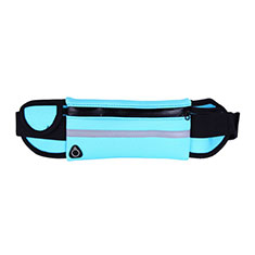 Universal Gym Sport Running Jog Belt Loop Strap Case L05 for Oppo Reno6 Pro 5G Sky Blue