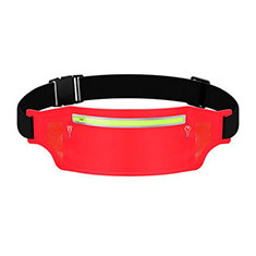 Universal Gym Sport Running Jog Belt Loop Strap Case L06 for Alcatel 1X 2019 Red