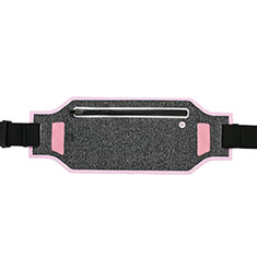 Universal Gym Sport Running Jog Belt Loop Strap Case L08 for Huawei Y9a Pink