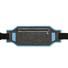 Universal Gym Sport Running Jog Belt Loop Strap Case L08 for Motorola Moto G60 Sky Blue