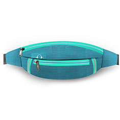 Universal Gym Sport Running Jog Belt Loop Strap Case L09 for Oppo A55S 5G Sky Blue