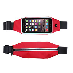 Universal Gym Sport Running Jog Belt Loop Strap Case L10 for Huawei Nova 5z Red