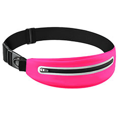 Universal Gym Sport Running Jog Belt Loop Strap Case L11 for Alcatel 1S 2019 Hot Pink