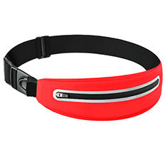 Universal Gym Sport Running Jog Belt Loop Strap Case L11 for Huawei G7 Plus Red