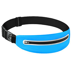 Universal Gym Sport Running Jog Belt Loop Strap Case L11 for LG K61 Sky Blue