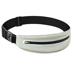 Universal Gym Sport Running Jog Belt Loop Strap Case L11 for Samsung Galaxy M51 White