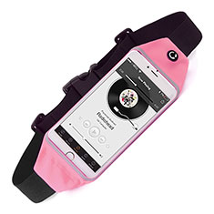 Universal Gym Sport Running Jog Belt Loop Strap Case for Oneplus Nord N20 SE Pink