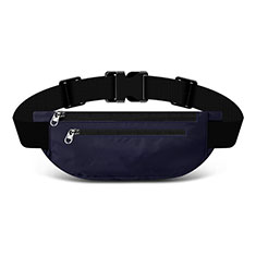 Universal Gym Sport Running Jog Belt Loop Strap Case S03 for LG Velvet 4G Blue