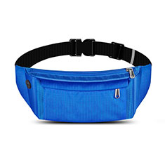 Universal Gym Sport Running Jog Belt Loop Strap Case S04 for Motorola Moto One Zoom Sky Blue