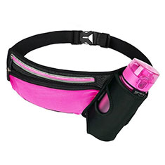 Universal Gym Sport Running Jog Belt Loop Strap Case S06 for Oneplus Nord N10 5G Hot Pink