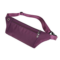 Universal Gym Sport Running Jog Belt Loop Strap Case S14 for Alcatel 1X 2019 Purple