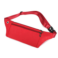 Universal Gym Sport Running Jog Belt Loop Strap Case S14 for Alcatel 3V Red